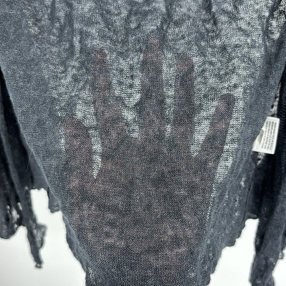 Eileen Fisher Open Front Linen Blend Gray Metallic Cardigan Women’s Size XS - Picture 6 of 7